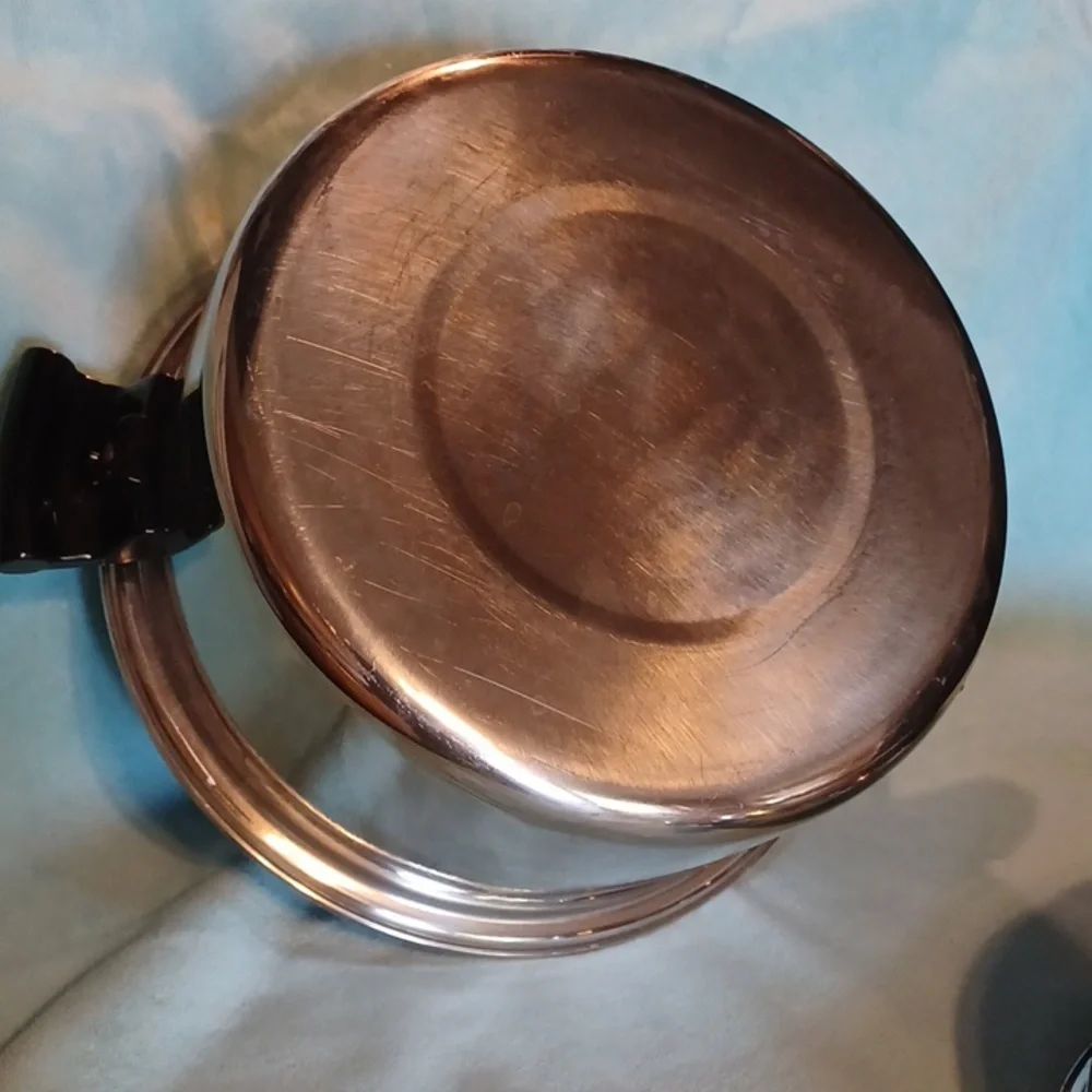 Stainless Steel Cookware Set with Black Handles 5 Qt. With Dome Lid